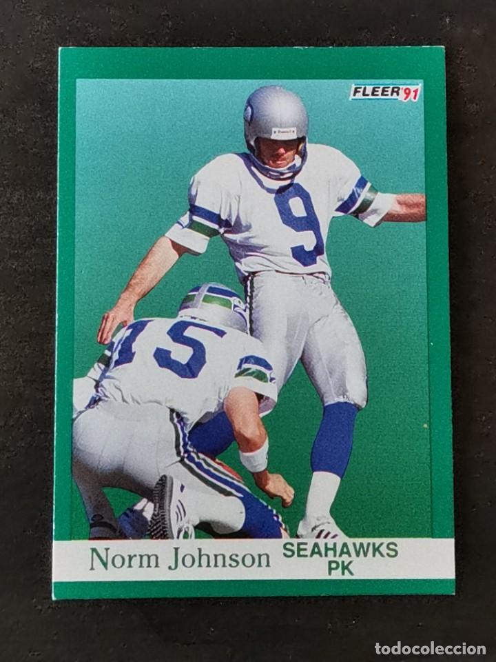 Colecionismo desportivo: Fleer Football 1991 #188 Norm Johnson Seattle Seahawks NFL Card