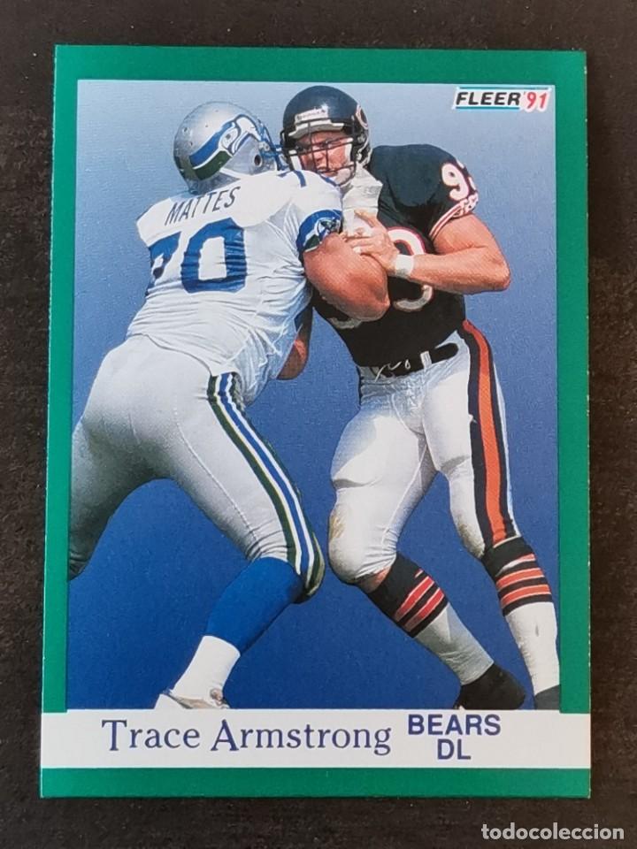 Colecionismo desportivo: Fleer Football 1991 #213 Trace Armstrong Chicago Bears NFL Card