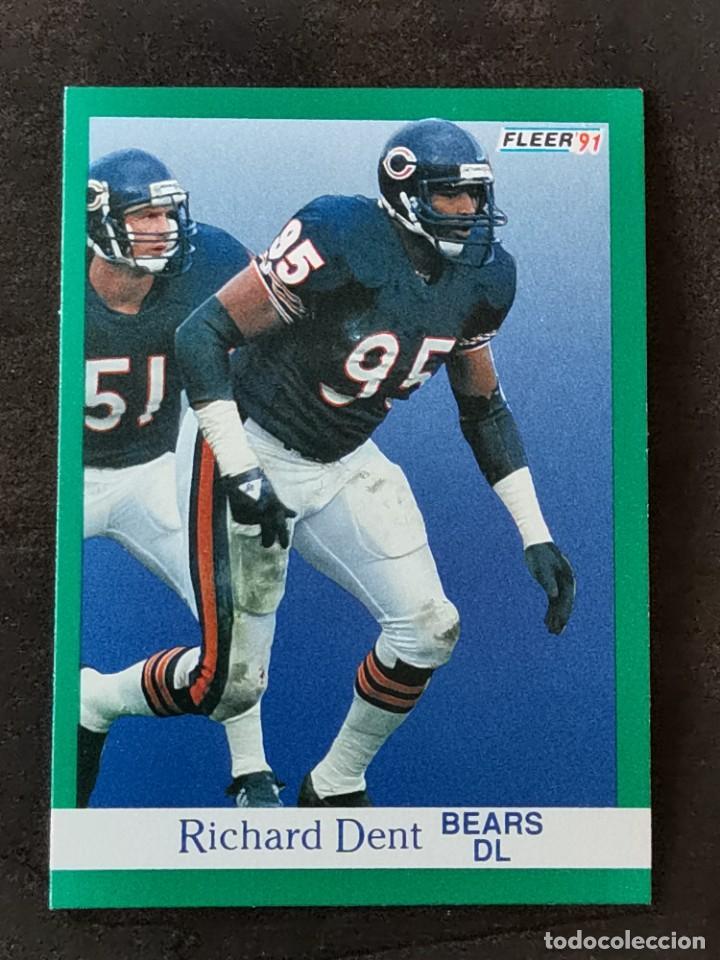 Sammelleidenschaft Sport: Fleer Football 1991 #218 Richard Dent Chicago Bears NFL Card