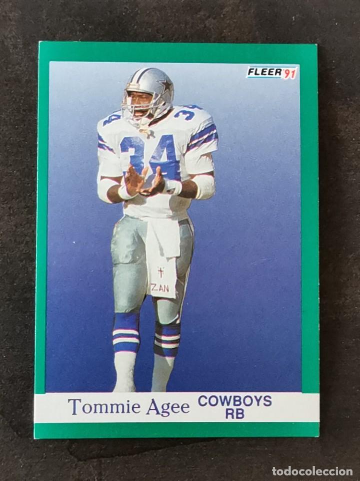 Colecionismo desportivo: Fleer Football 1991 #227 Tommie Agee Dallas Cowboys NFL Card