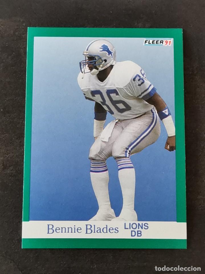 Colecionismo desportivo: Fleer Football 1991 #241 Bennie Blades Detroit Lions NFL Card