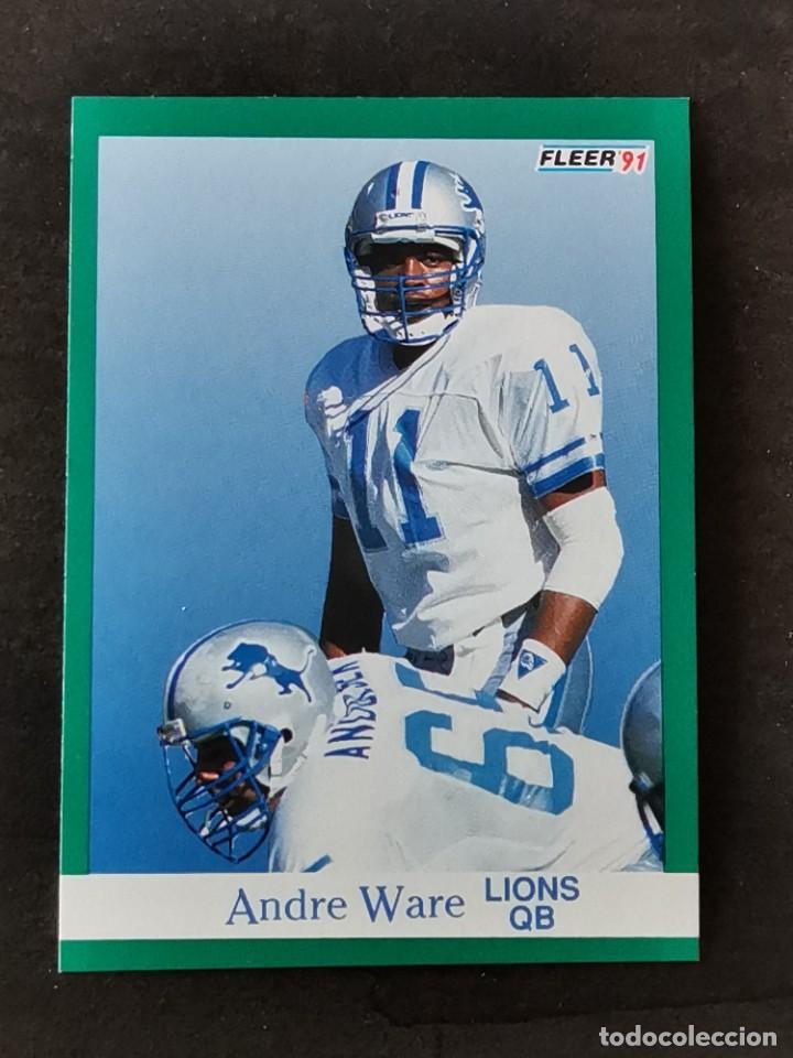 Colecionismo desportivo: Fleer Football 1991 #248 Andre Ware Detroit Lions NFL Card