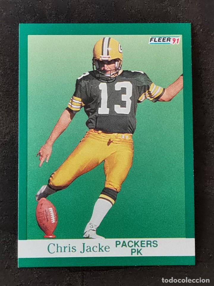 Colecionismo desportivo: Fleer Football 1991 #254 Chris Jacke Green Bay Packers NFL Card