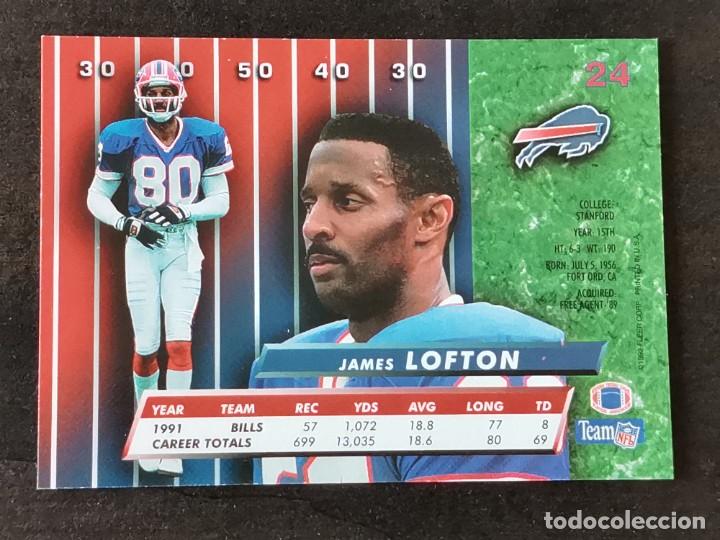 Autographed James Lofton Buffalo Bills 1992 Fleer Ultra card #24