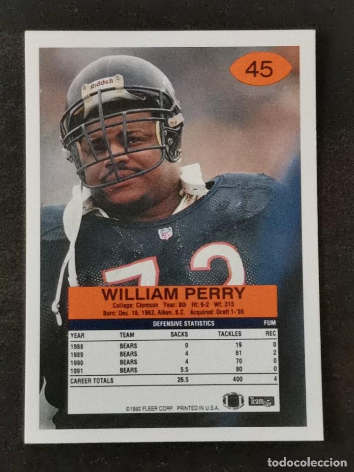 : William Perry Football card (Chicago Bears The