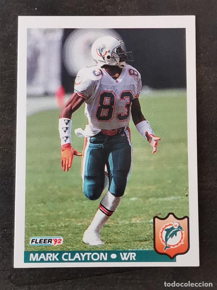 Colecionismo desportivo: Fleer Football 1992 #222 Mark Clayton Miami Dolphins NFL Card