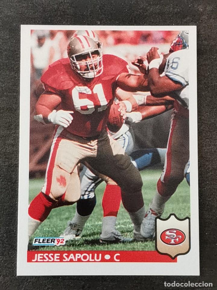 fleer football 1992 #384 jesse sapolu san franc - Buy Collectible stickers  of other sports on todocoleccion
