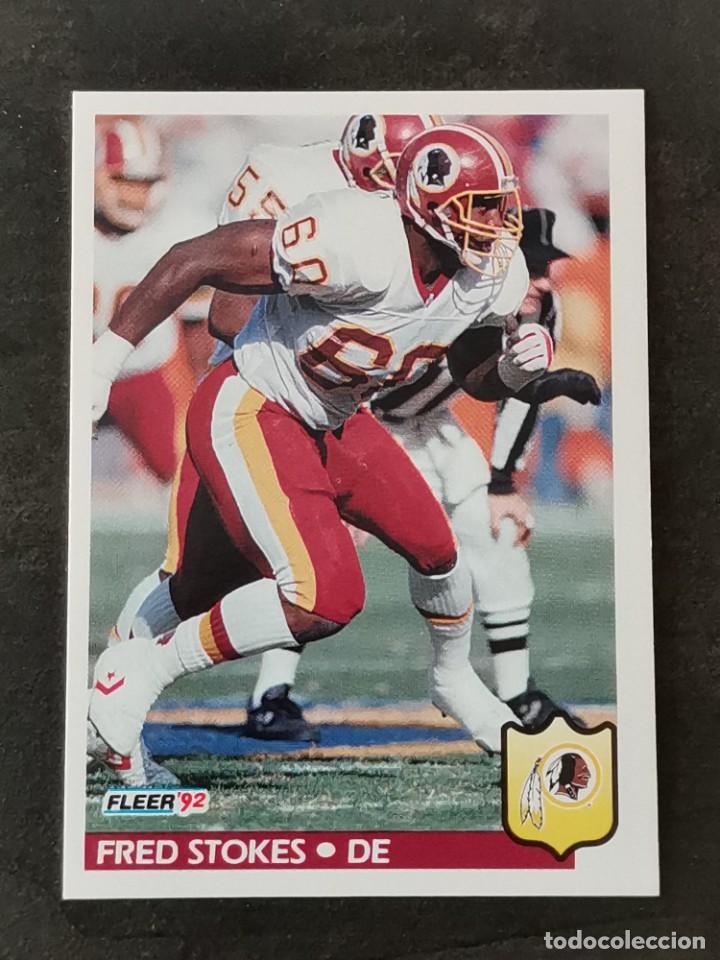 Colecionismo desportivo: Fleer Football 1992 #431 Fred Stokes Washington Redskins NFL Card