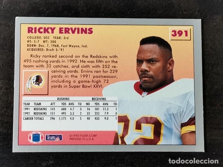 fleer football 1993 #391 ricky ervins washingto - Buy Collectible