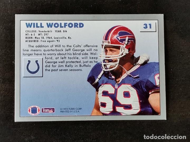 fleer football 1993 31 will wolford buffalo bi Buy Collectible