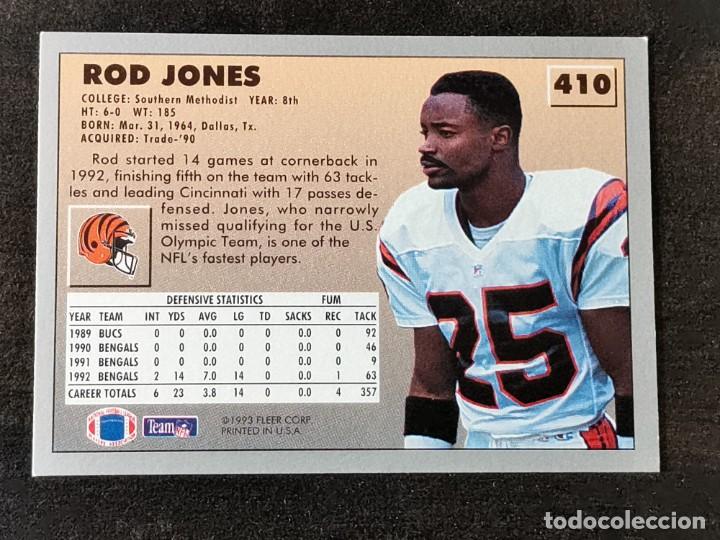 Rod Jones Rookie 1993 Fleer #410 Cincinnati Bengals