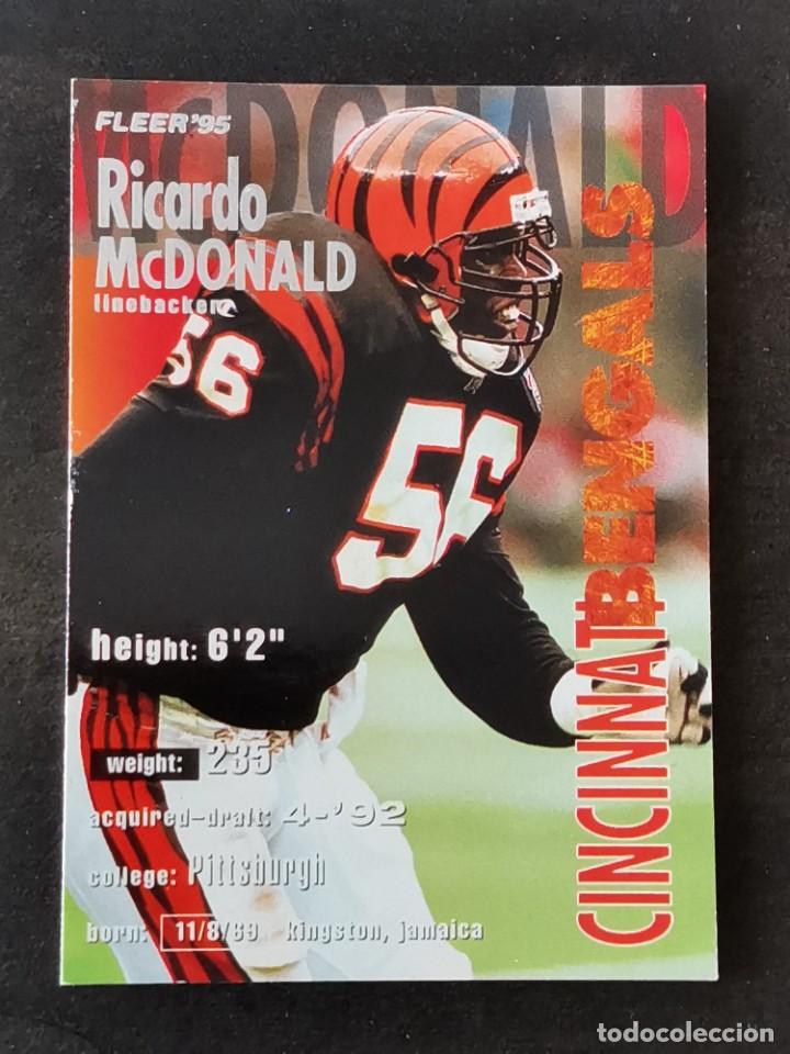 Colecionismo desportivo: Fleer Football 1995 #67 Ricardo McDonald Cincinnati Bengals NFL Card