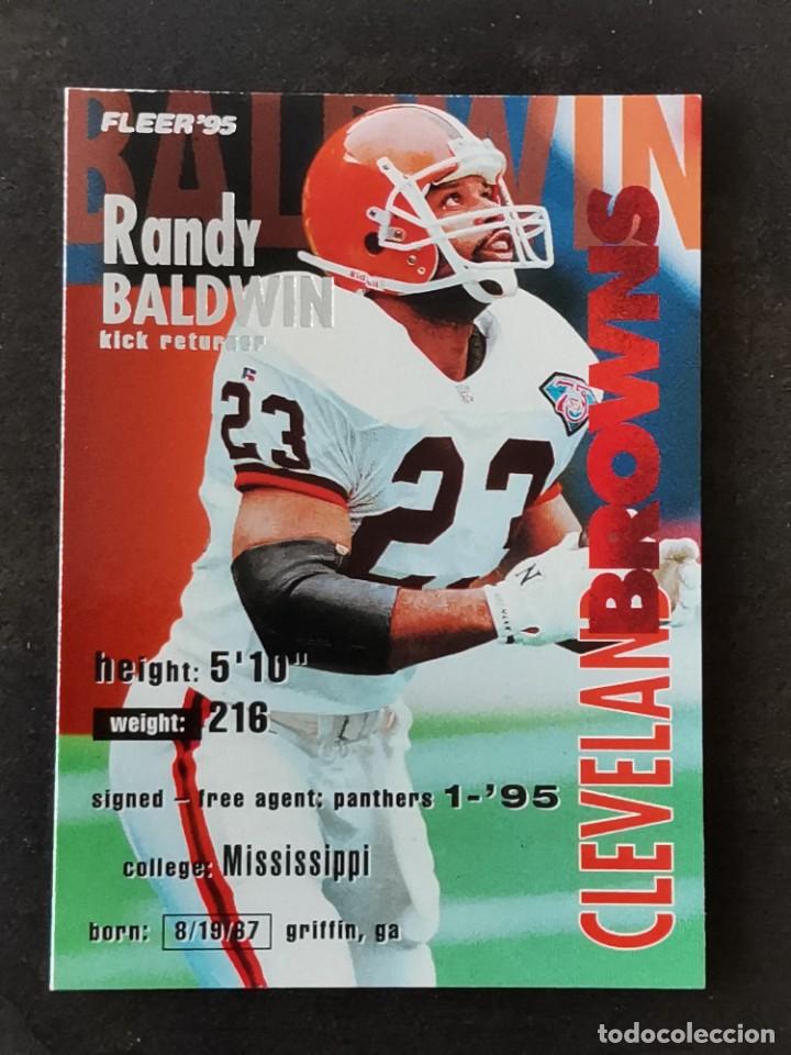 Colecionismo desportivo: Fleer Football 1995 #76 Randy Baldwin Cleveland Browns NFL Card
