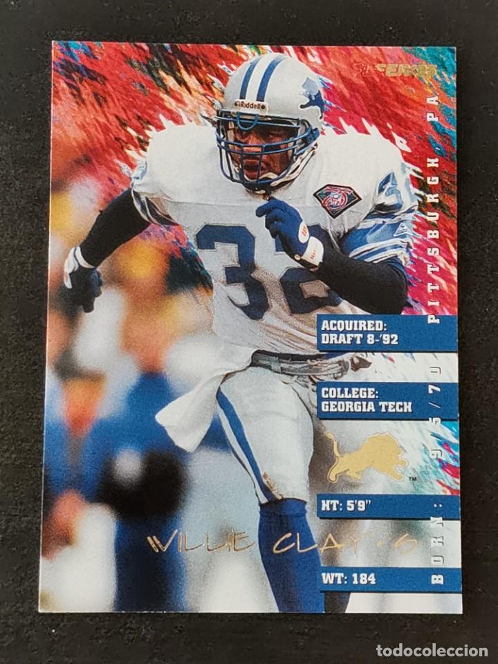 Colecionismo desportivo: Fleer Football 1995 #122 Willie Clay Detroit Lions NFL Card