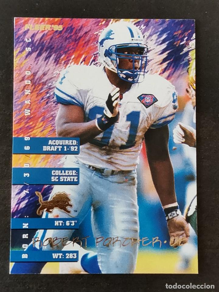 Colecionismo desportivo: Fleer Football 1995 #128 Robert Porcher Detroit Lions NFL Card