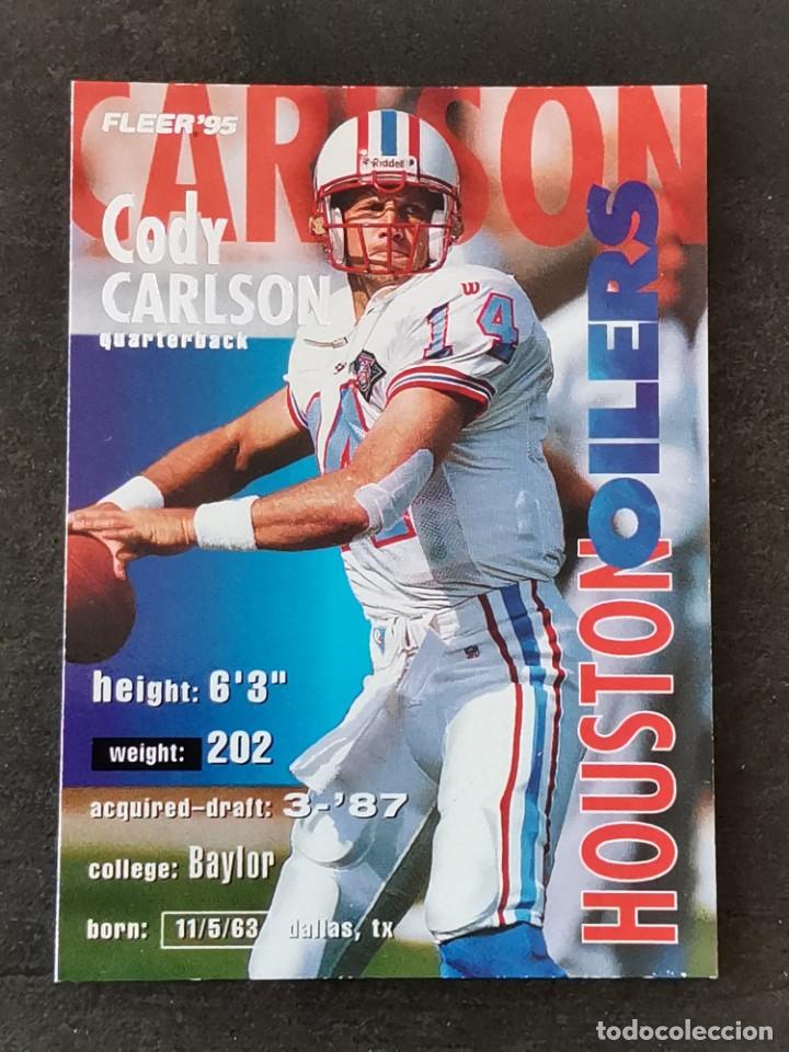 Colecionismo desportivo: Fleer Football 1995 #144 Cody Carlson Houston Oilers NFL Card