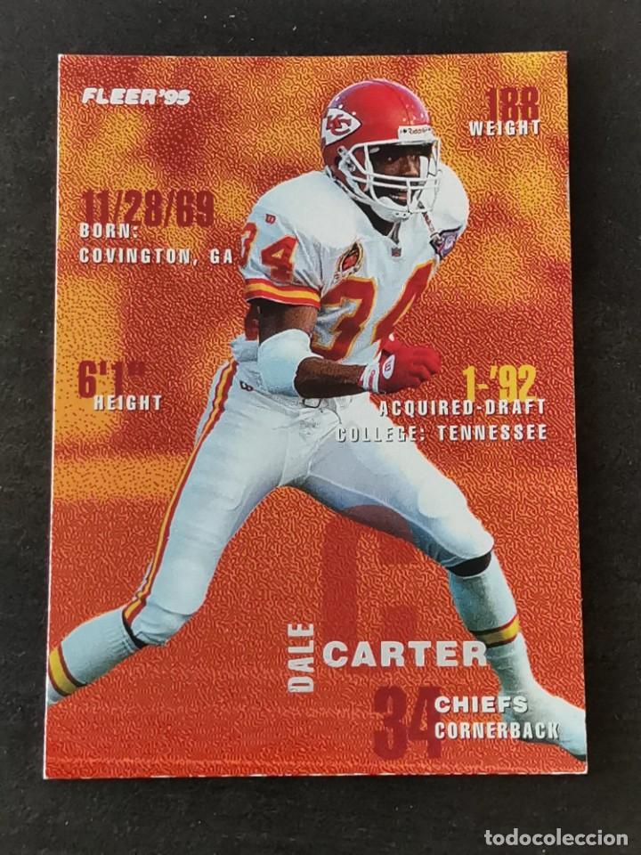 Colecionismo desportivo: Fleer Football 1995 #177 Dale Carter Kansas City Chiefs NFL Card