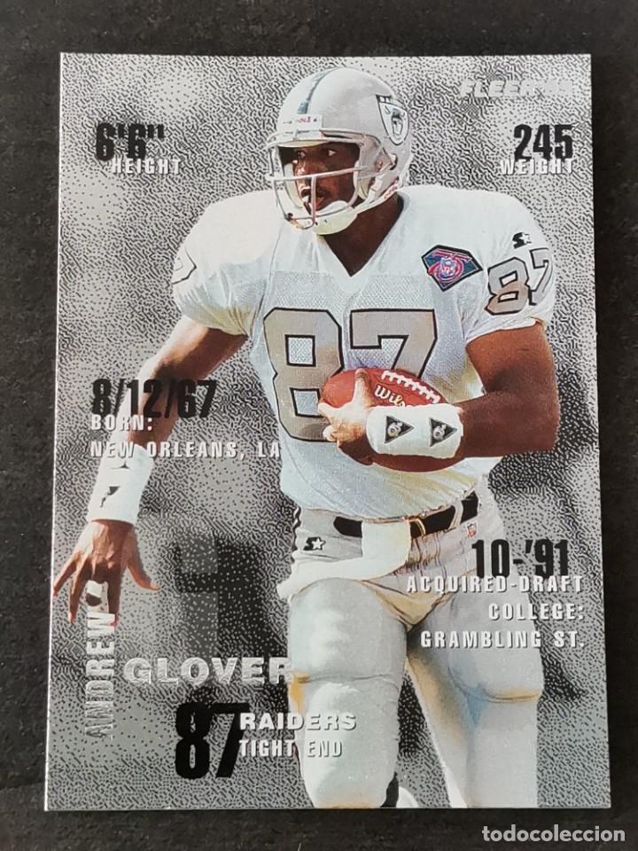 Collezionismo sportivo: Fleer Football 1995 #190 Andrew Glover Los Angeles Raiders NFL Card