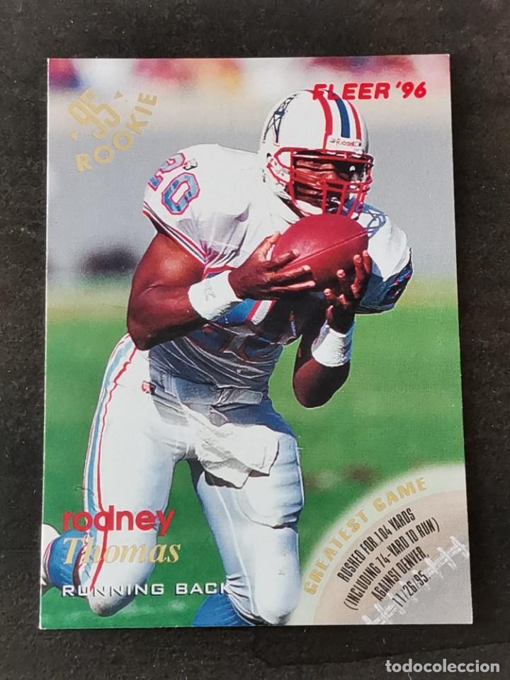 Colecionismo desportivo: Fleer Football 1996 #56 Rodney Thomas Houston Oilers NFL Card