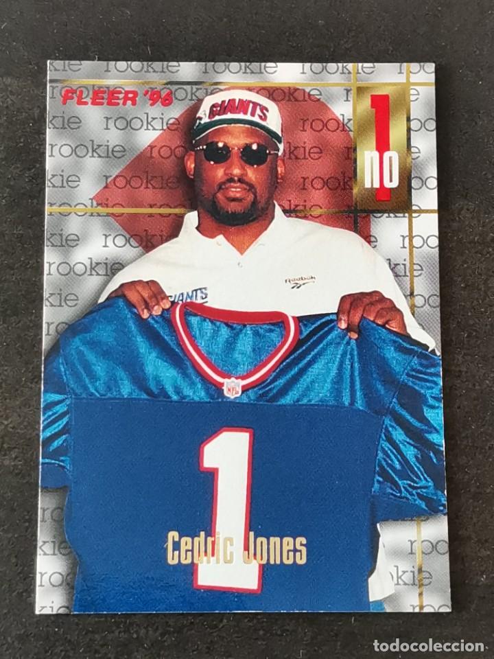 Colecionismo desportivo: Fleer Football 1996 Rookie Card #162 Cedric Jones New York Giants NFL Card