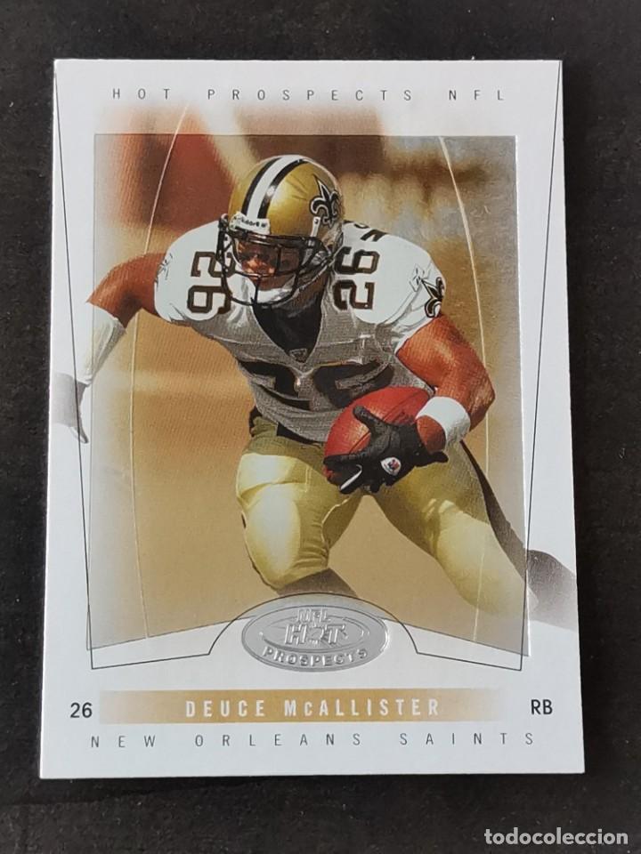 Colecionismo desportivo: Fleer Hot Prospects 2004 #37 Deuce McAllister New Orleans Saints NFL Card