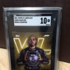 Coleccionismo deportivo: LEWIS HAMILTON 2021 TOPPS F1 LIGHTS OUT SGC 10 GEM MINT - WORLD CHAMPION