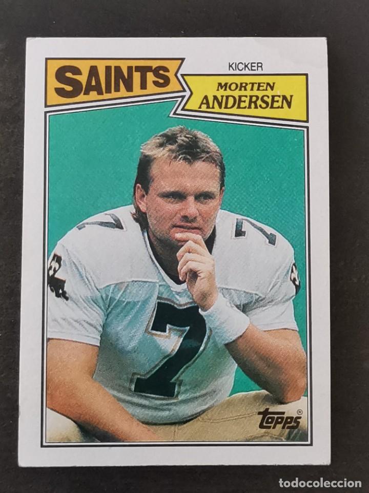 Colecionismo desportivo: Topps Football 1987 #277 Morten Andersen New Orleans Saints NFL Card