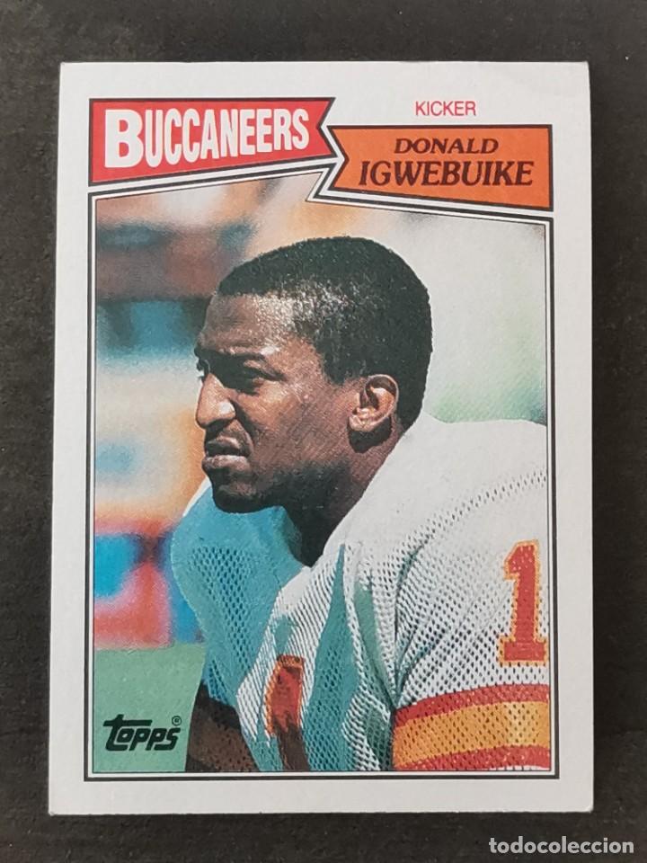Colecionismo desportivo: Topps Football 1987 #390 Donald Igwebuike Tampa Bay Buccaneers NFL Card