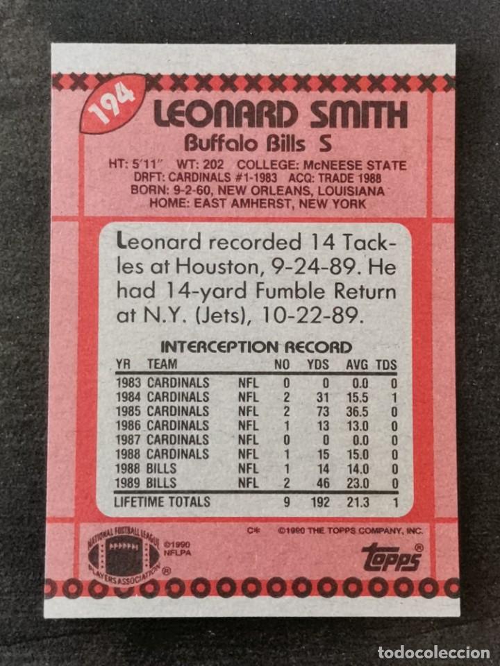 #194 Leonard Smith - Buffalo Bills - 1990 Topps Football