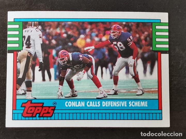Coleccionismo deportivo: Topps Football 1990 #503 Conlan Calls Defensive Scheme Buffalo Bills NFL Card