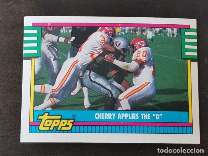 Coleccionismo deportivo: Topps Football 1990 #509 Cherry Applies the &rdquo;D&rdquo; Kansas City Chiefs NFL Card