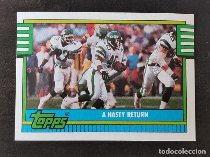 Coleccionismo deportivo: Topps Football 1990 #517 A Hasty Return New York Jets NFL Card
