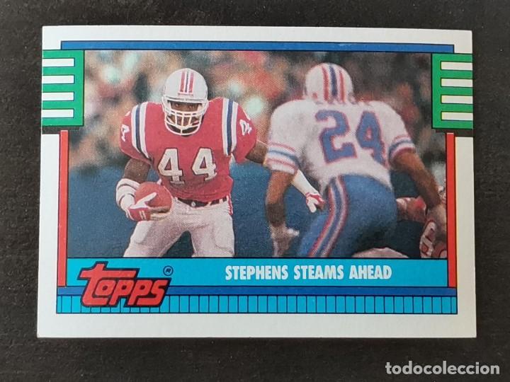 Coleccionismo deportivo: Topps Football 1990 #521 Stephens Steams Ahead New England Patriots NFL Card