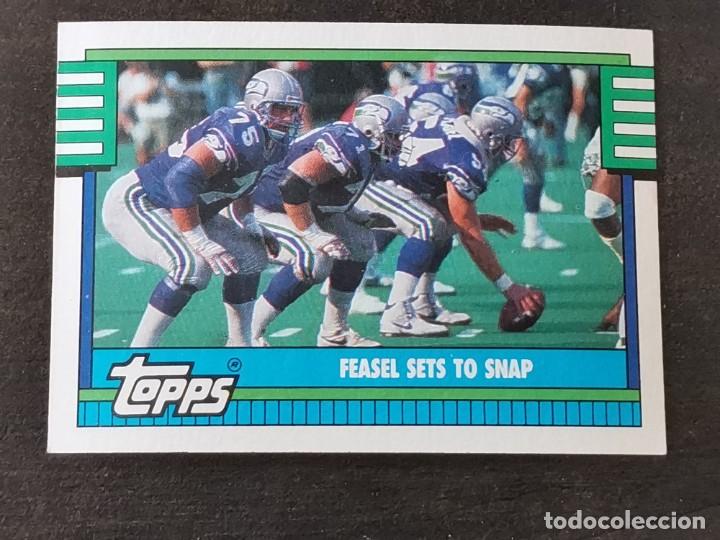 Colecionismo desportivo: Topps Football 1990 #526 Feasel Sets to Snap Seattle Seahawks NFL Card