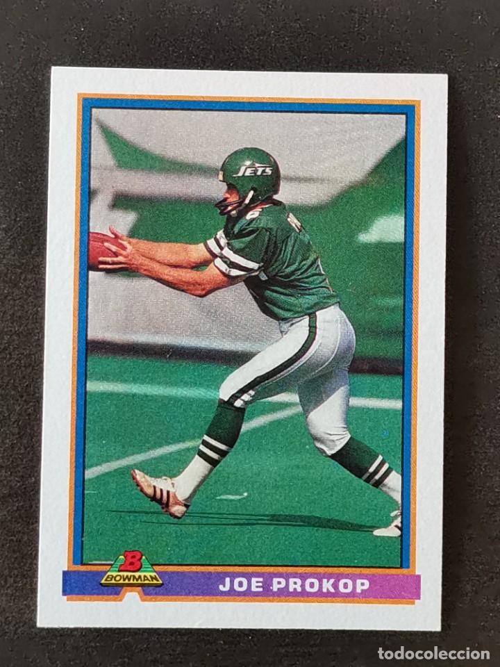 Colecionismo desportivo: Topps Bowman 1991 #380 Joe Prokop New York Jets NFL Card