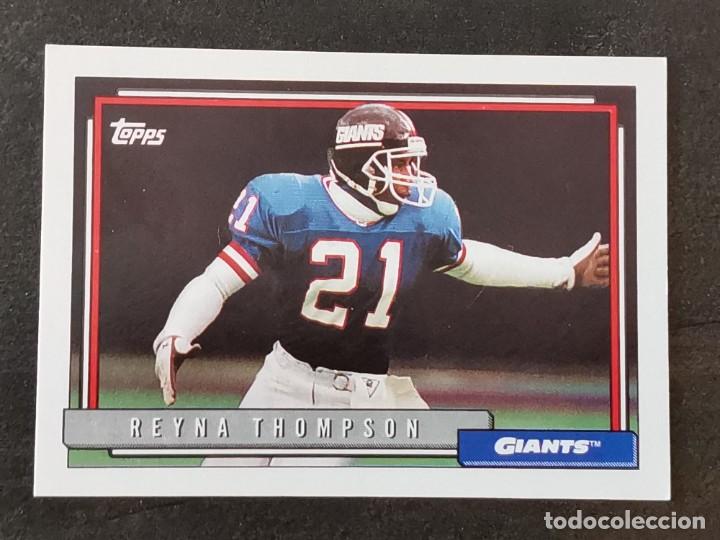 Colecionismo desportivo: Topps Football 1992 #9 Reyna Thompson New York Giants NFL Card