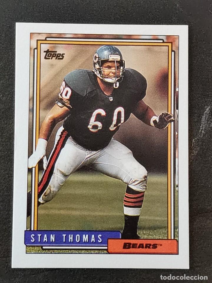 Colecionismo desportivo: Topps Football 1992 #283 Stan Thomas Chicago Bears NFL Card