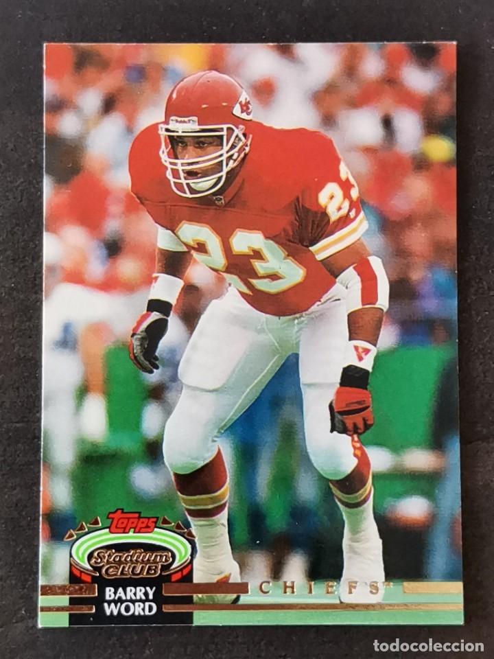 Colecionismo desportivo: Topps Stadium Club 1992 #126 Barry Word Kansas City Chiefs NFL Card