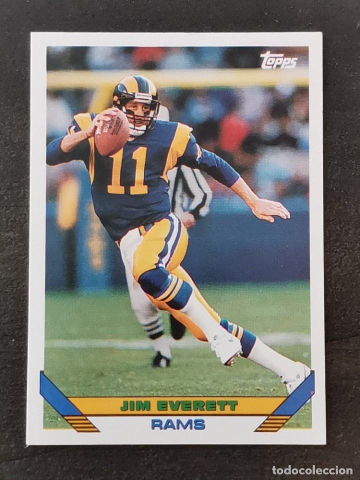Colecionismo desportivo: Topps Football 1993 #27 Jim Everett Los Angeles Rams NFL Card