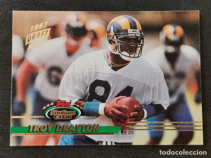 Colecionismo desportivo: Topps Stadium Club 1993 #316 Draft Pick Troy Drayton Los Angeles Rams NFL Card
