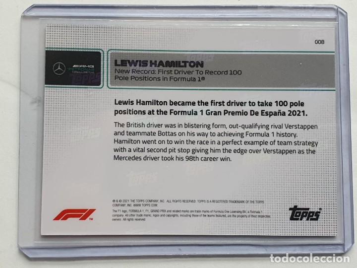 Lewis Hamilton Mercedes 2021 Topps Now F1 Card #8 – 100 Pole Positions Commemorative Card