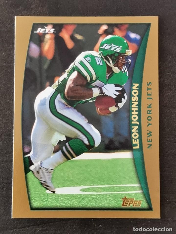 Colecionismo desportivo: Topps Football 1998 #46 Leon Johnson New York Jets NFL Card
