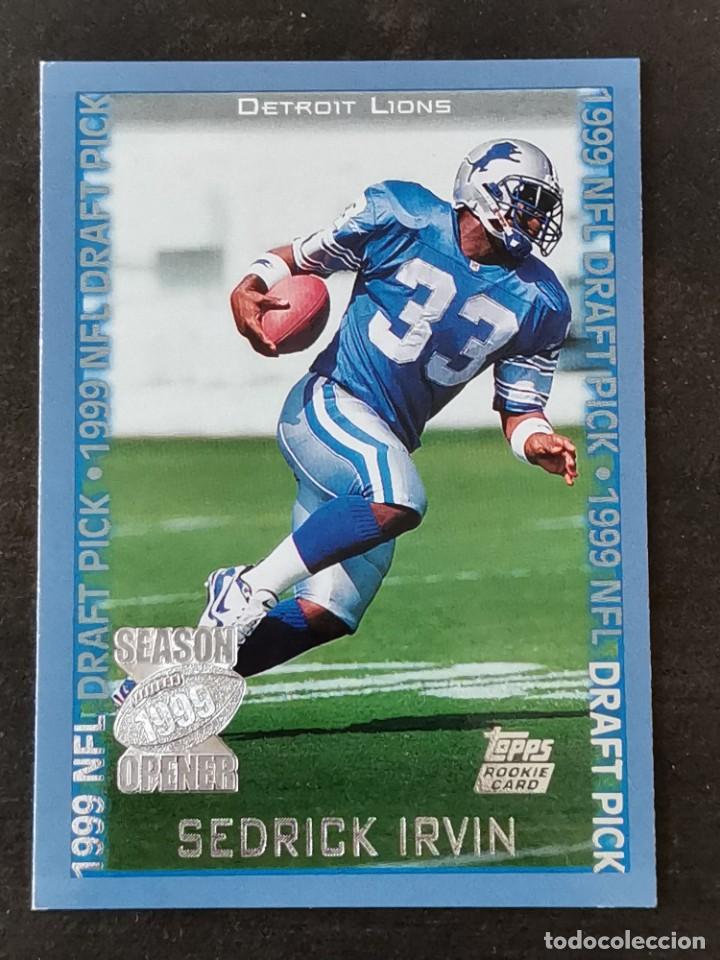 Colecionismo desportivo: Topps Season Opener 1999 #148 Draft Pick Sedrick Irvin Detroit Lions NFL Card