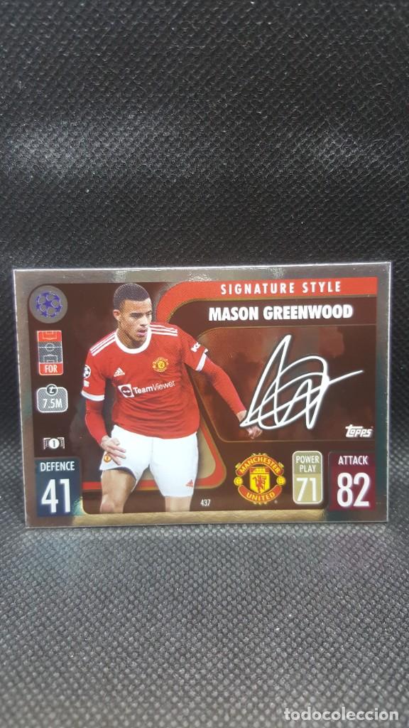 Sammelleidenschaft Sport: TOPPS MATCH ATTAX 2021/22 - SIGNATURE STYLE N&ordm; 437 MASON GREENWOOD
