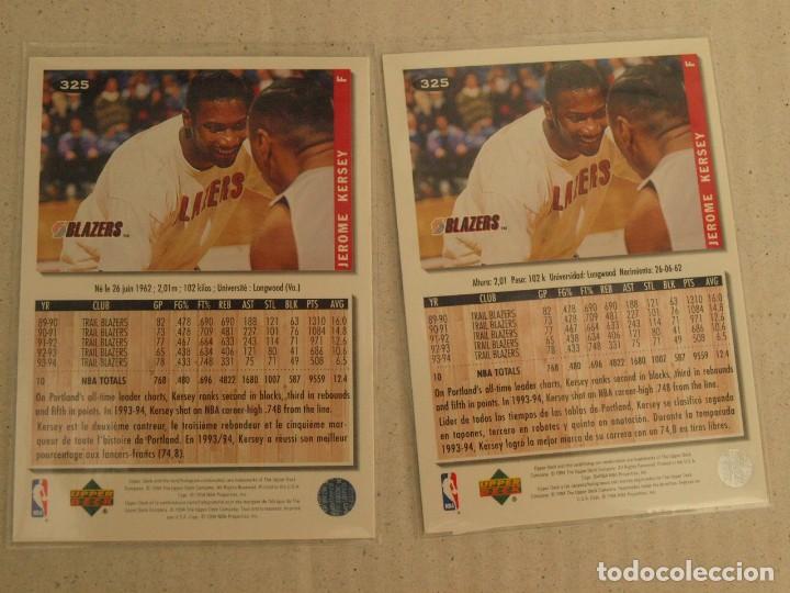 Coleccionismo deportivo: 325 JEROME KERSEY CARD NBA UPPER DECK DOBLE VERSION ESPA&Ntilde;OL FRANCES