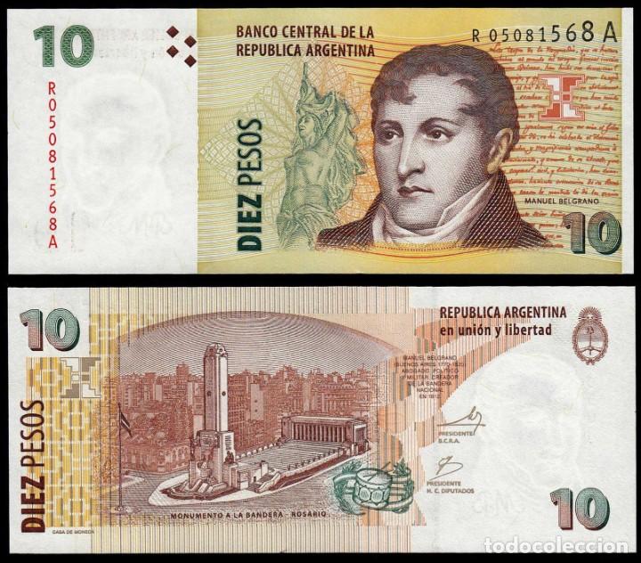 Collezionismo sportivo: ARGENTINA 10 PESOS 2014 2015 REEMPLAZO Pick 354 SC / UNC