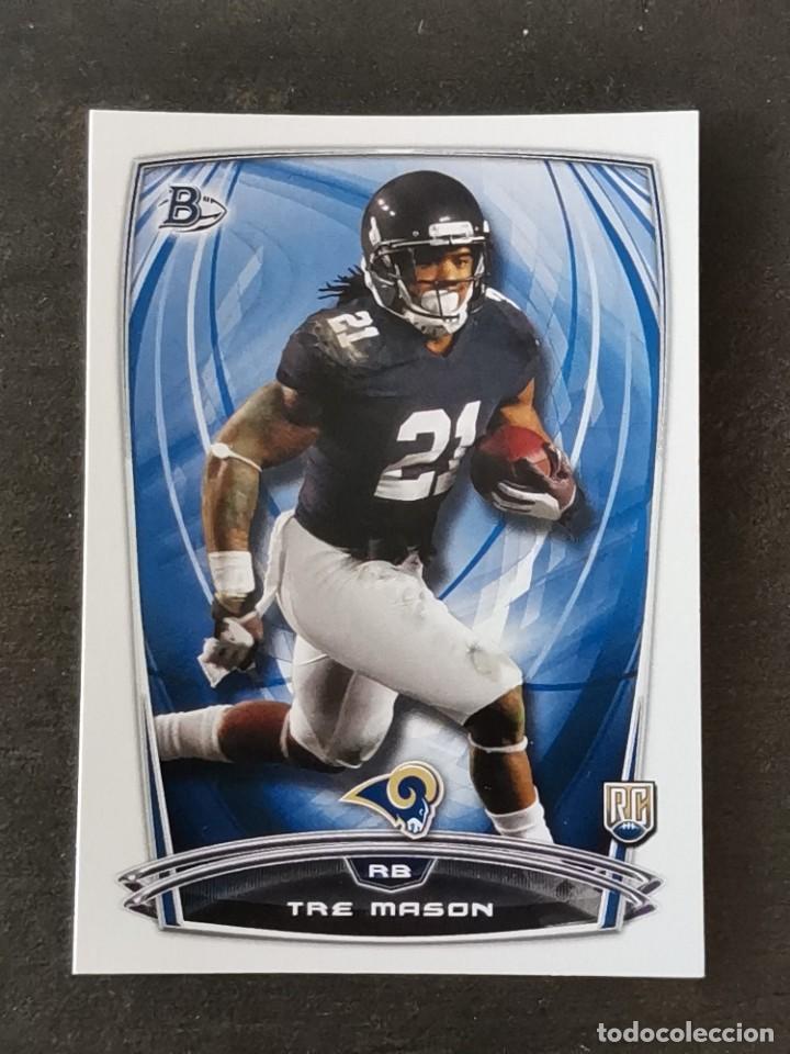 Coleccionismo deportivo: Topps Bowman 2014 Rookie Card #57 Tre Mason St. Louis Rams NFL Card