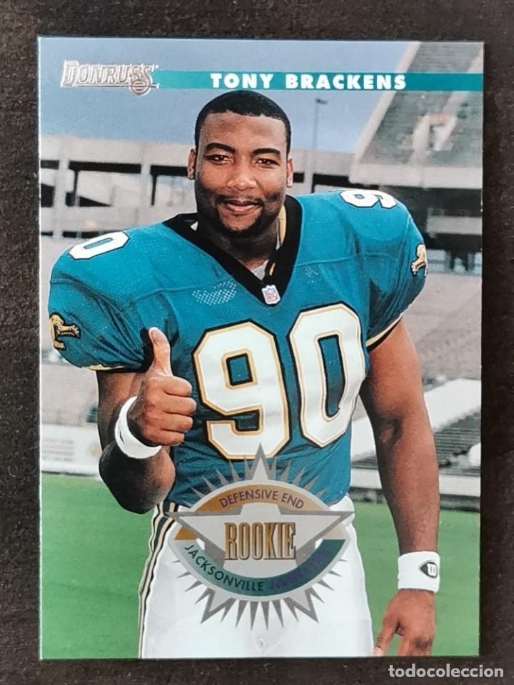 Colecionismo desportivo: Donruss Football 1996 #232 Rookie Card Tony Brackens Jacksonville Jaguars NFL Card