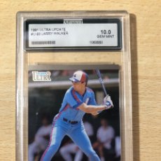 Coleccionismo deportivo: LARRY WALKER U-93 GRADED CARD AGS 10 ULTRA FLEER BASEBALL MLB MONTREAL EXPOS. Lote 345978328