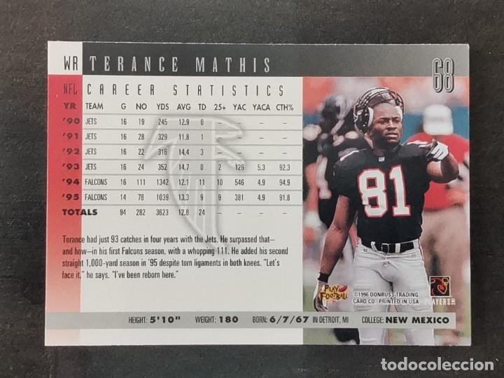 donruss football 1996 #68 terance mathis atlant - Buy Collectible stickers  of other sports on todocoleccion